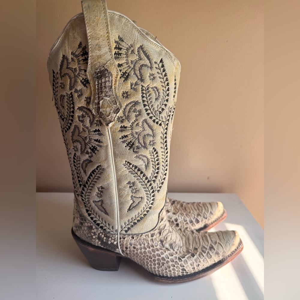 Corral Call Momma Python Snip Toe Boots - image 2
